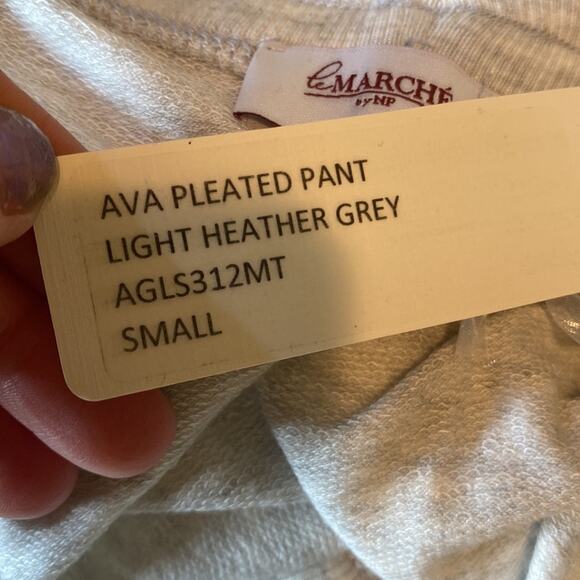 Le Marche Naked Princess Modal Ava Pleated Sweat Pants Grey NWT Size Small - Picture 7 of 8